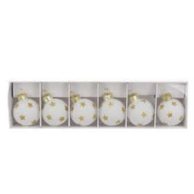 Glass Holly Place Holder - Set of 6